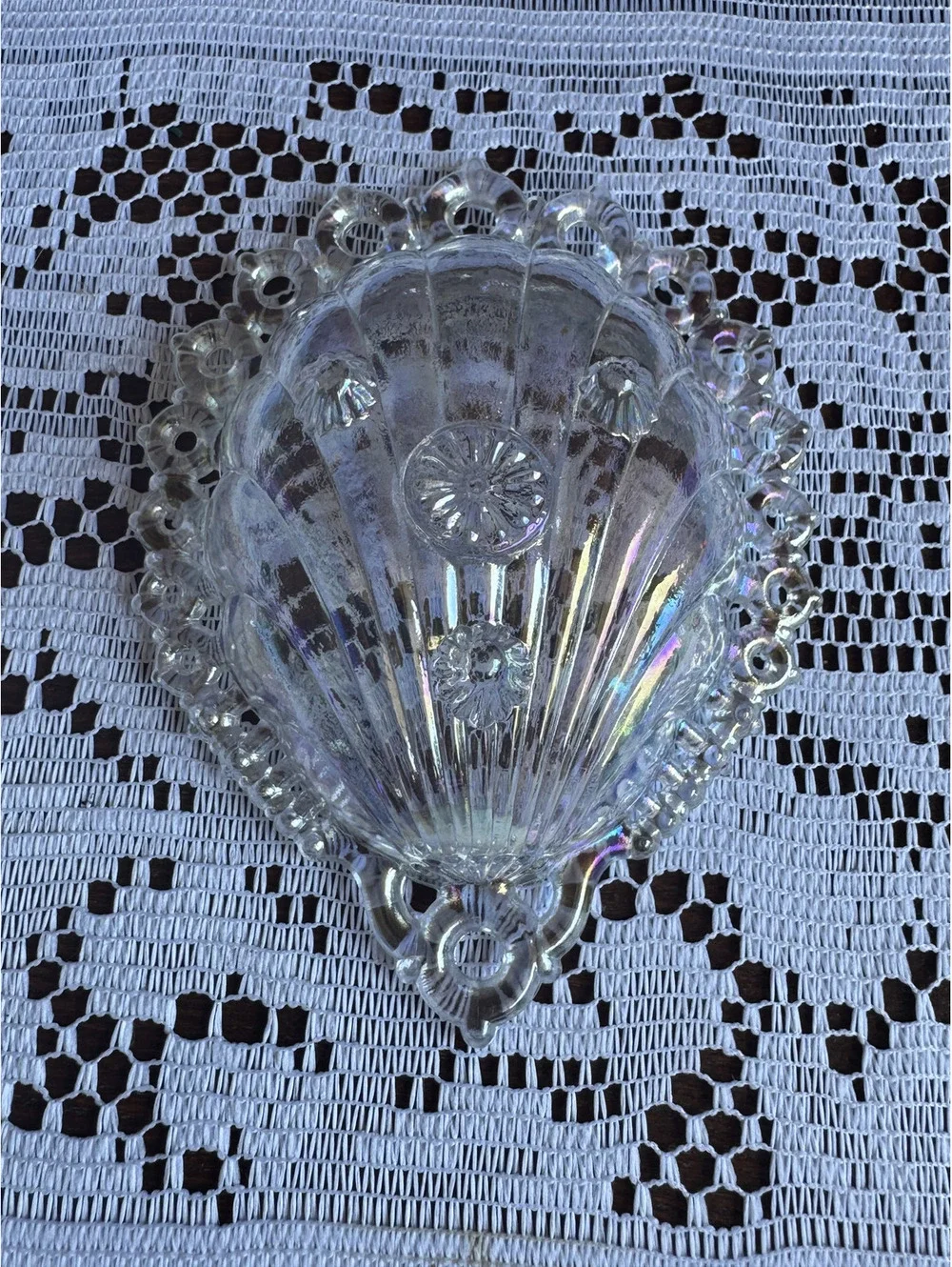 Fenton Art Glass 95th Anniversary Iridescent Shell Dish
